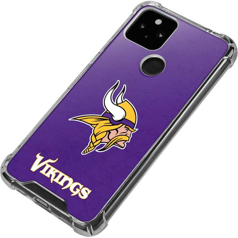 NFL Minnesota Vikings Distressed Google Pixel 5 Clear Case